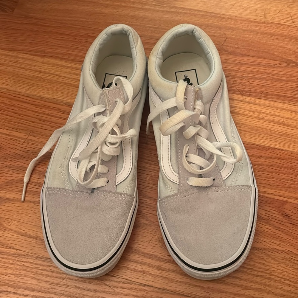 Light blue old skool vans